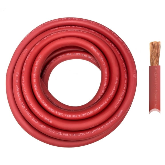 8-Gauge 20 ft. Red Welding Cable