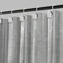 Moorefield 8-Gauge, 72" x 72" Black Large Metal Grommets Weighed Magnetic Hem PEVA Shower Liner in Clear