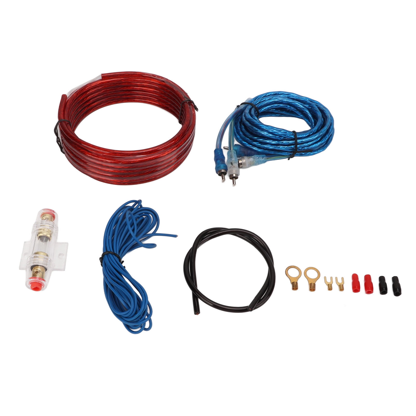 8 Gauge Car Amplifier Wiring Kit with Amp Power Cable RCA Audio Line
