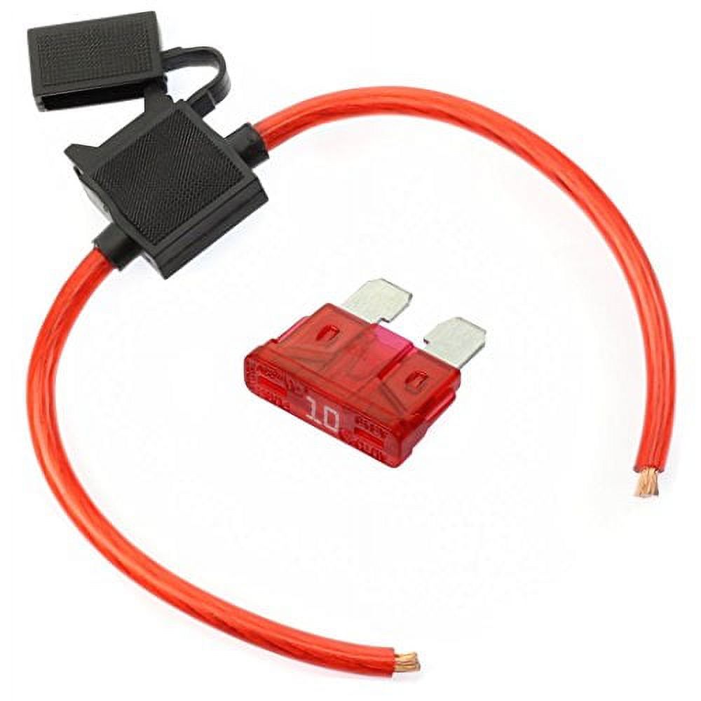 8 Gauge Inline Fuse Holder Fuseholder With Cover And Fuse (15 Amp