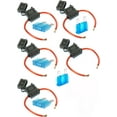 8 Gauge Inline Fuse Holder Fuseholder with Cover & 60 Amp Fuse (5 Pack