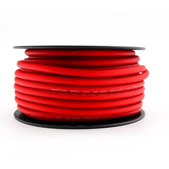 8 Gauge Mega Flex Power Cable 100ft Black Roll