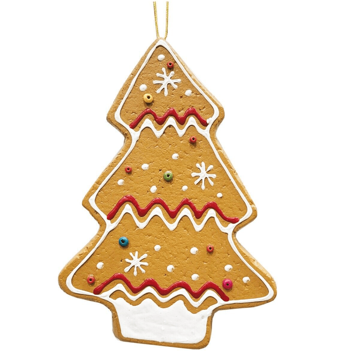 8" Gingerbread Christmas Tree Ornament Large Decorative Cookie