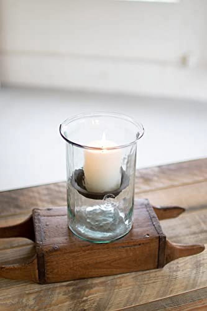Vaso per candele in vetro ossidato 8 cm