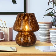 Mushroom Glass Table Lamp - Brown Tortoise