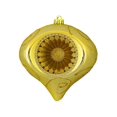 thumbnail image 1 of 8" Gold Glittered Retro Reflector Shatterproof Christmas Onion Ornament, 1 of 7