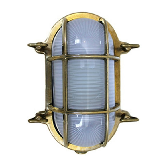 8" Gold and White Foresti Oval Bulkhead Light