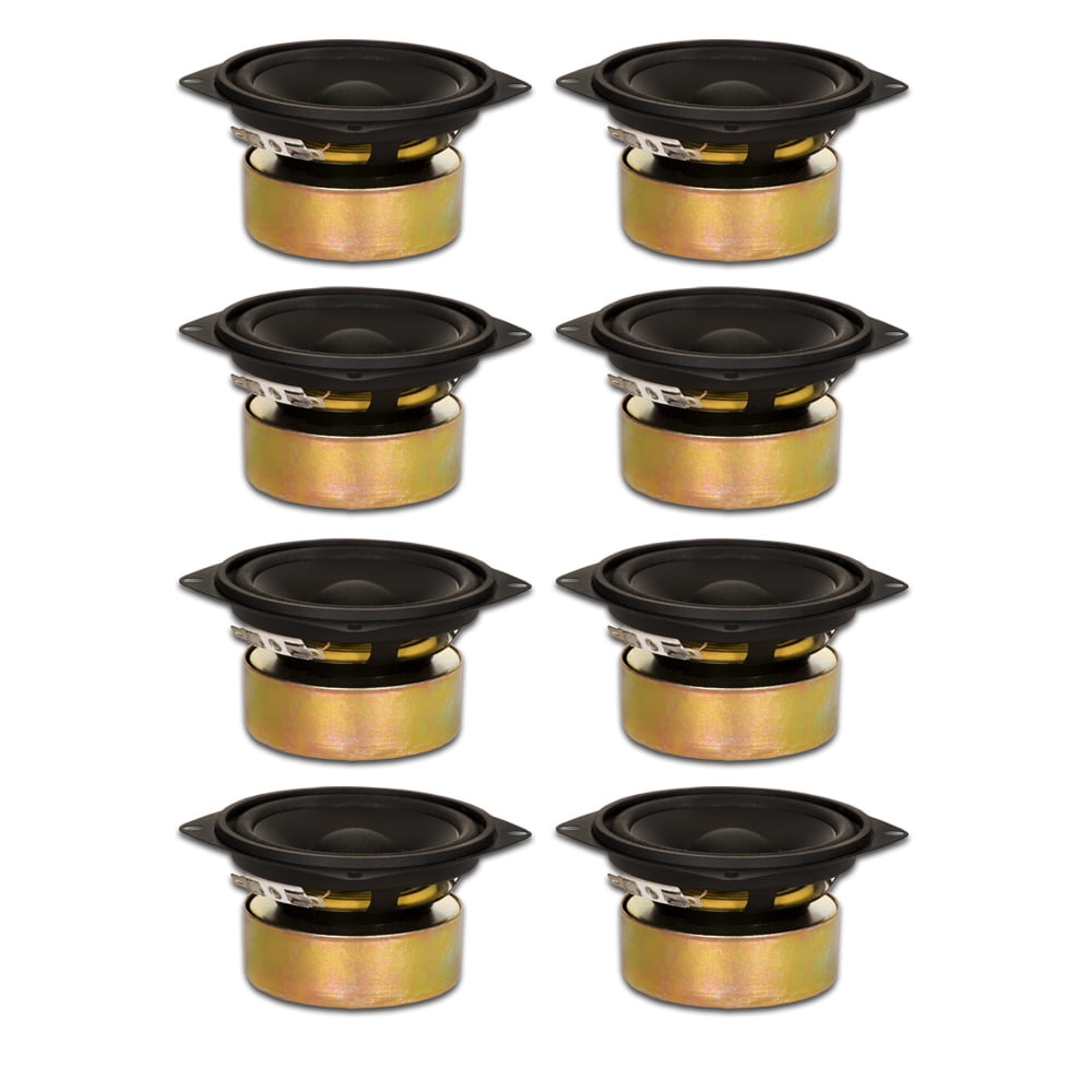 8 Goldwood Sound GW-204/8S Shielded 4" Woofers 70 Watt each 8ohm Replacement Speakers