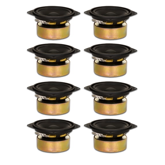 8 Goldwood Sound GW-204/8S Shielded 4" Woofers 70 Watt each 8ohm Replacement Speakers