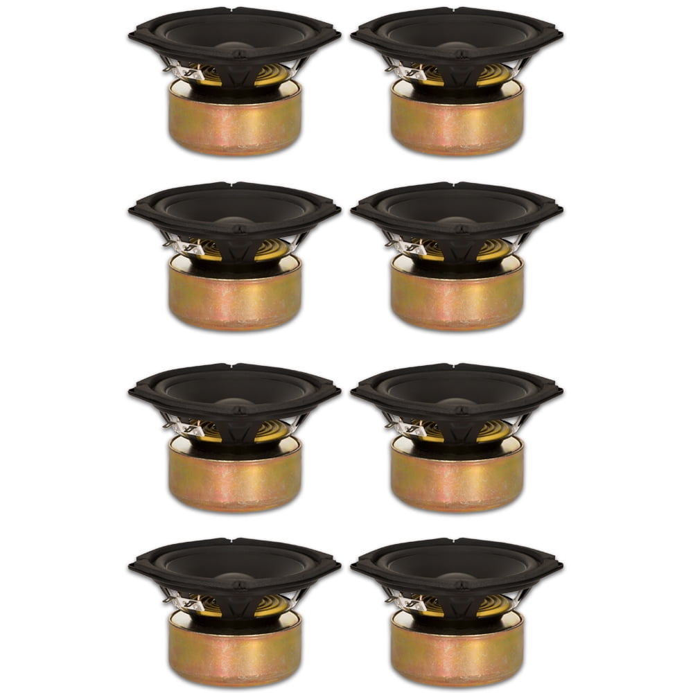 8 Goldwood Sound GW-205/8S Shielded 5.25" Woofers 130 Watt each 8ohm Replacement Speakers