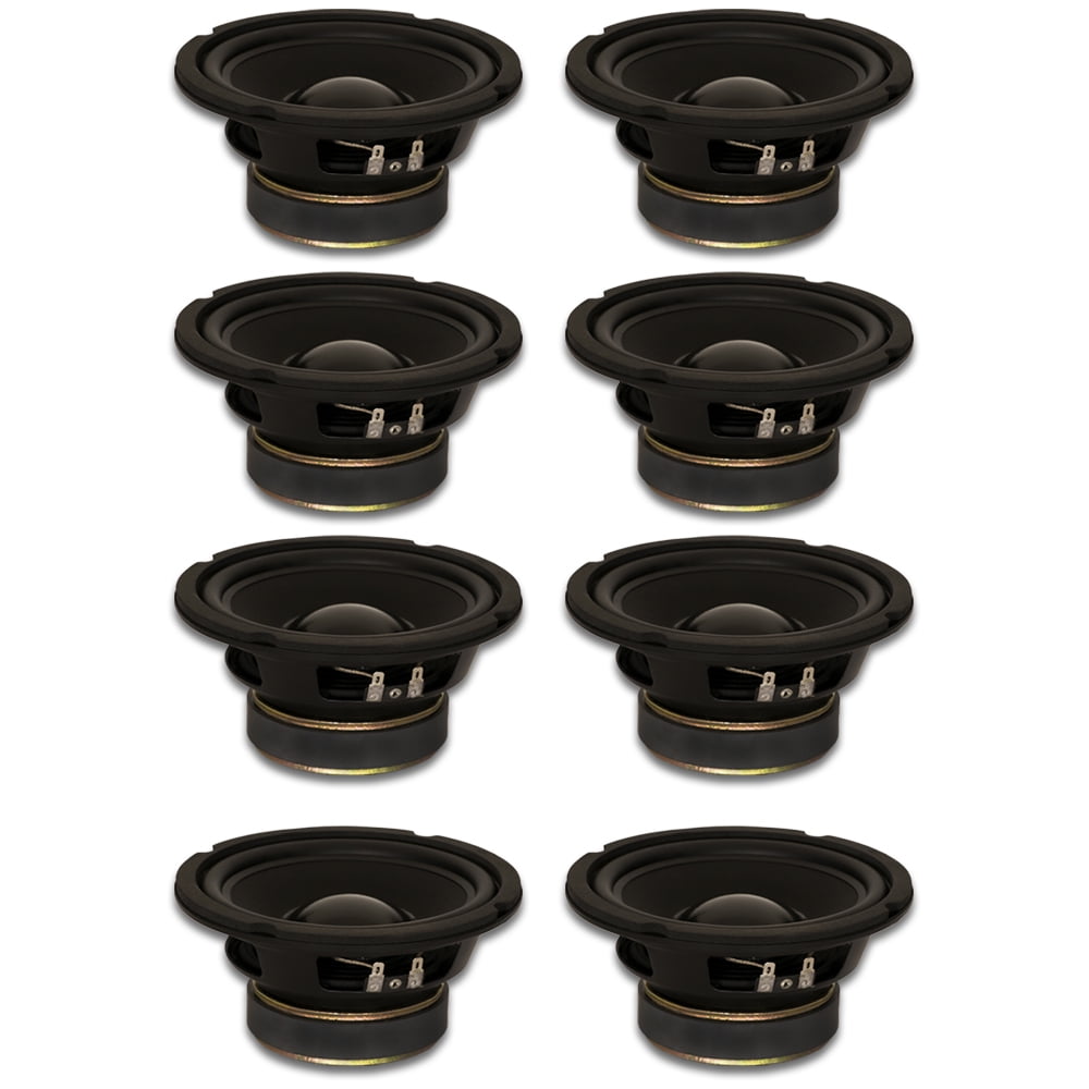 8 Goldwood Sound GW-6028 Rubber Surround 6.5" Woofers 170 Watts each 8ohm Replacement Speakers