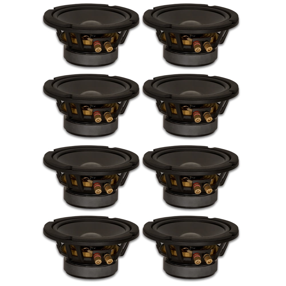 8 Goldwood Sound GW6PC8 Heavy Duty 8ohm 6.5" Woofers 280 Watts each Replacement Speakers