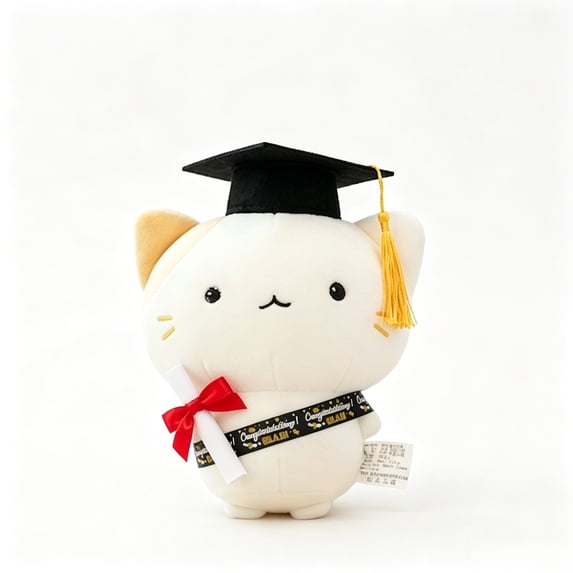 8" Graduation Plush Stuffed Animal Gift - Cute Fox, Cat & Mouse with Mortarboard, Diploma and Sash - 20cm Soft Graduation Keepsake for Preschool, Kindergarten, High School & College Graduates
