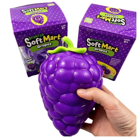 8Grape Squishy Big, Large Grape Squishy Jumbo, Large Grape Squishy, Soft Crazy Grape Squeeze Ball Large Purple Fruit Stress Ball Squishy Fidget Sensory Ball for Friends Halloween Gift-1PC