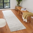 thumbnail image 1 of 8' Gray Abstract Non Skid Runner Rug, 1 of 8