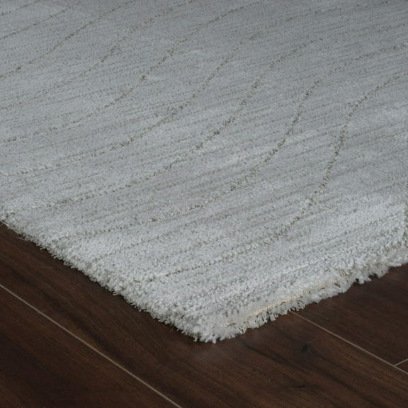 8' Gray Abstract Non Skid Runner Rug