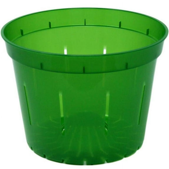 Repotme 8" Green Emerald Plastic Slotted Orchid Plant Pot (3 Count)