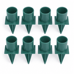 Factory Direct Craft Green Plastic Candle Holder Cup Spikes, Set of 8, 2.25 Inch Floral Taper Candle Cups