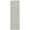 thumbnail image 1 of 8' Grey Hand Tufted Geometric Indoor Runner Rug, 1 of 3