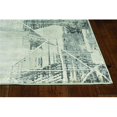 thumbnail image 1 of 8' Grey Machine Woven Abstract Geometric Indoor Runner Rug, 1 of 4