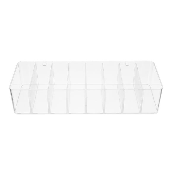 Greenadscape Stationery Storage Box Transparent Data Cable Storage Organizer Acrylic 1Pc 10.2X3.5X2.2In