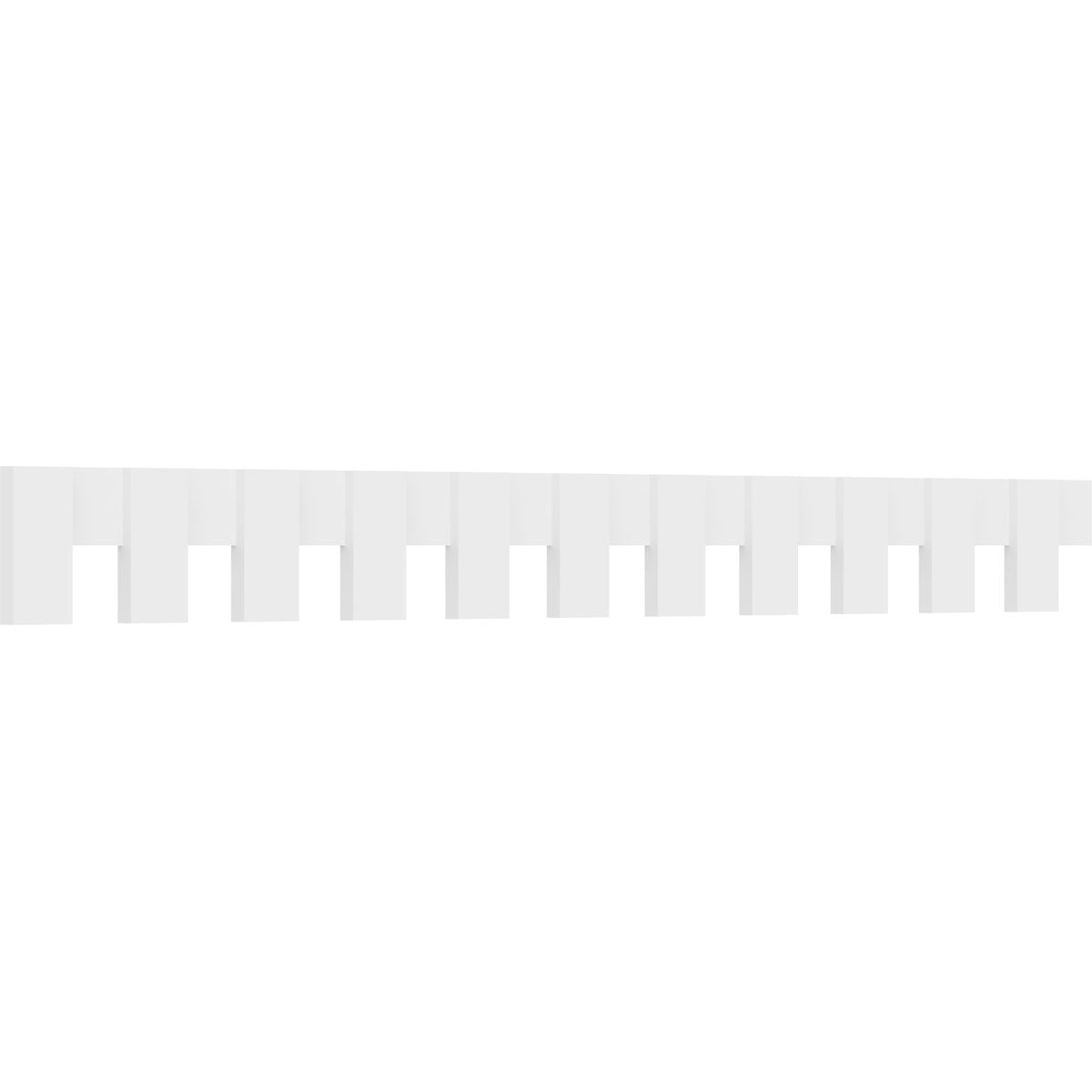8"H x 1"P x 88"L Matthews Architectural Grade PVC Dentil Block Trim