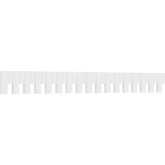 8"H x 1"P x 90 5/8"L Elizabeth Architectural Grade PVC Dentil Block Trim