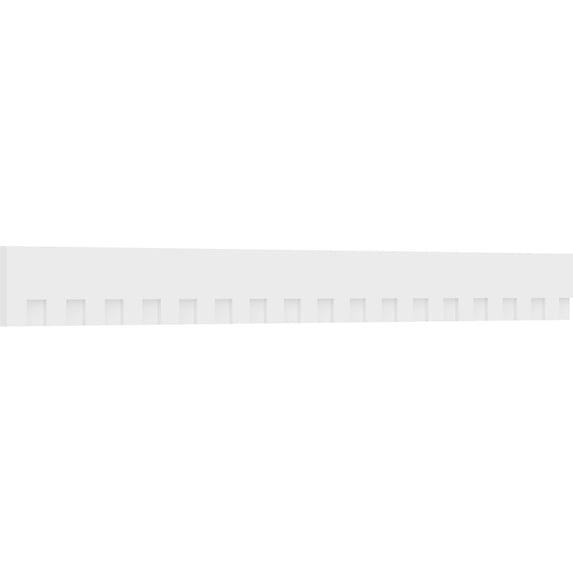 8"H x 1"P x 90 5/8"L Sanford Architectural Grade PVC Dentil Trim w/Backplate