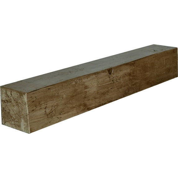 8"H x 10"D x 48"W Knotty Pine Faux Wood Fireplace Mantel, Golden Oak