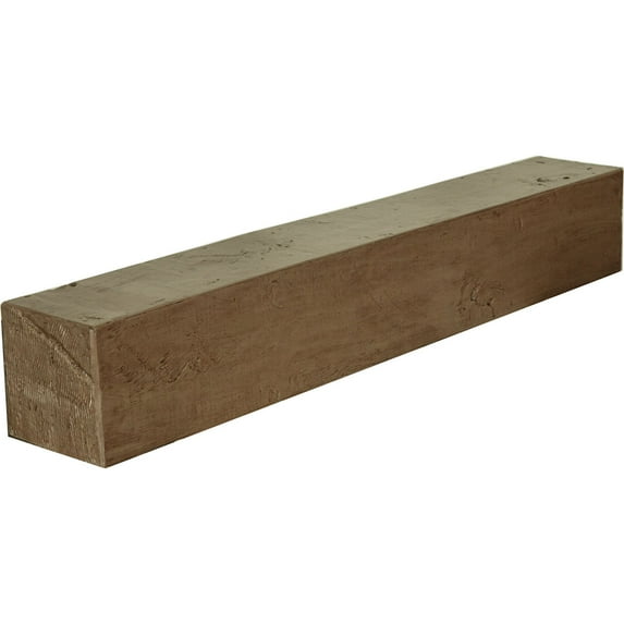 8"H x 12"D x 60"W Knotty Pine Faux Wood Fireplace Mantel, Persian Walnut