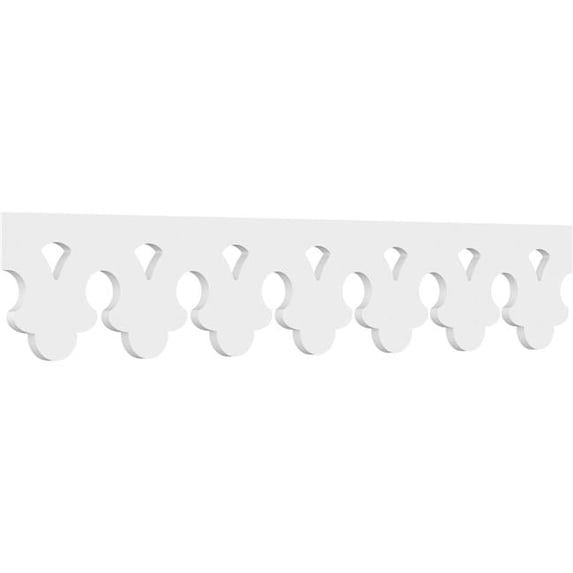 8"H x 5/8"P x 48"L Mulberry Architectural Grade PVC Running Trim