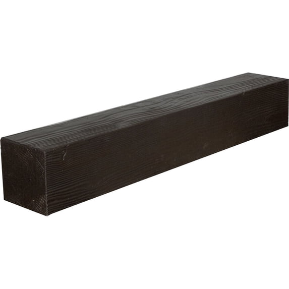8"H x 8"D x 36"W Sandblasted Faux Wood Fireplace Mantel, Walnut Stain