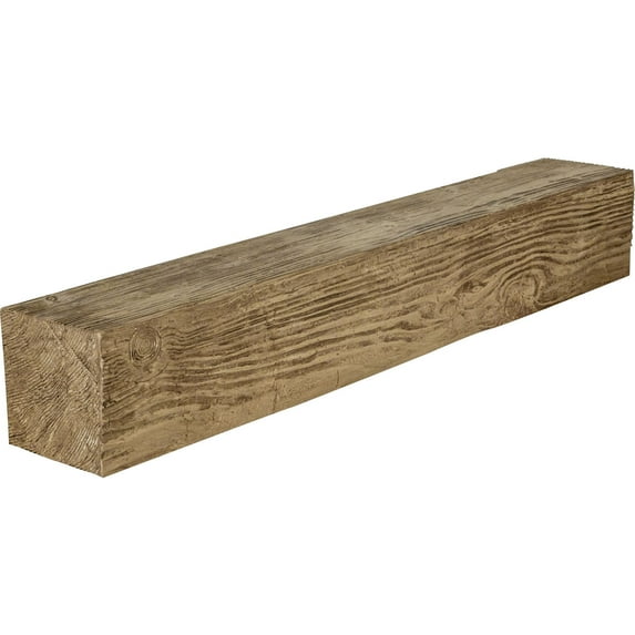 8"H x 8"D x 60"W Sandblasted Faux Wood Fireplace Mantel, Golden Oak