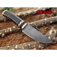 thumbnail image 1 of 8" HAND FORGED DAMASCUS STEEL FULL TANG BLADE GUT HOOK SKINNING POCKET KNIFE (Black), 1 of 5