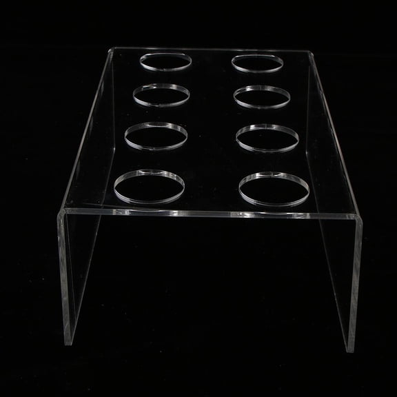 8 HOLE WEDDING PARTY ACRYLIC DISPLAY STAND decoration of cake TRAY - Transparent, 19.5x16x9cm