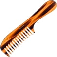 thumbnail image 1 of 8" Handmade Wide Tooth Detangling Comb with Handle, 1 of 15