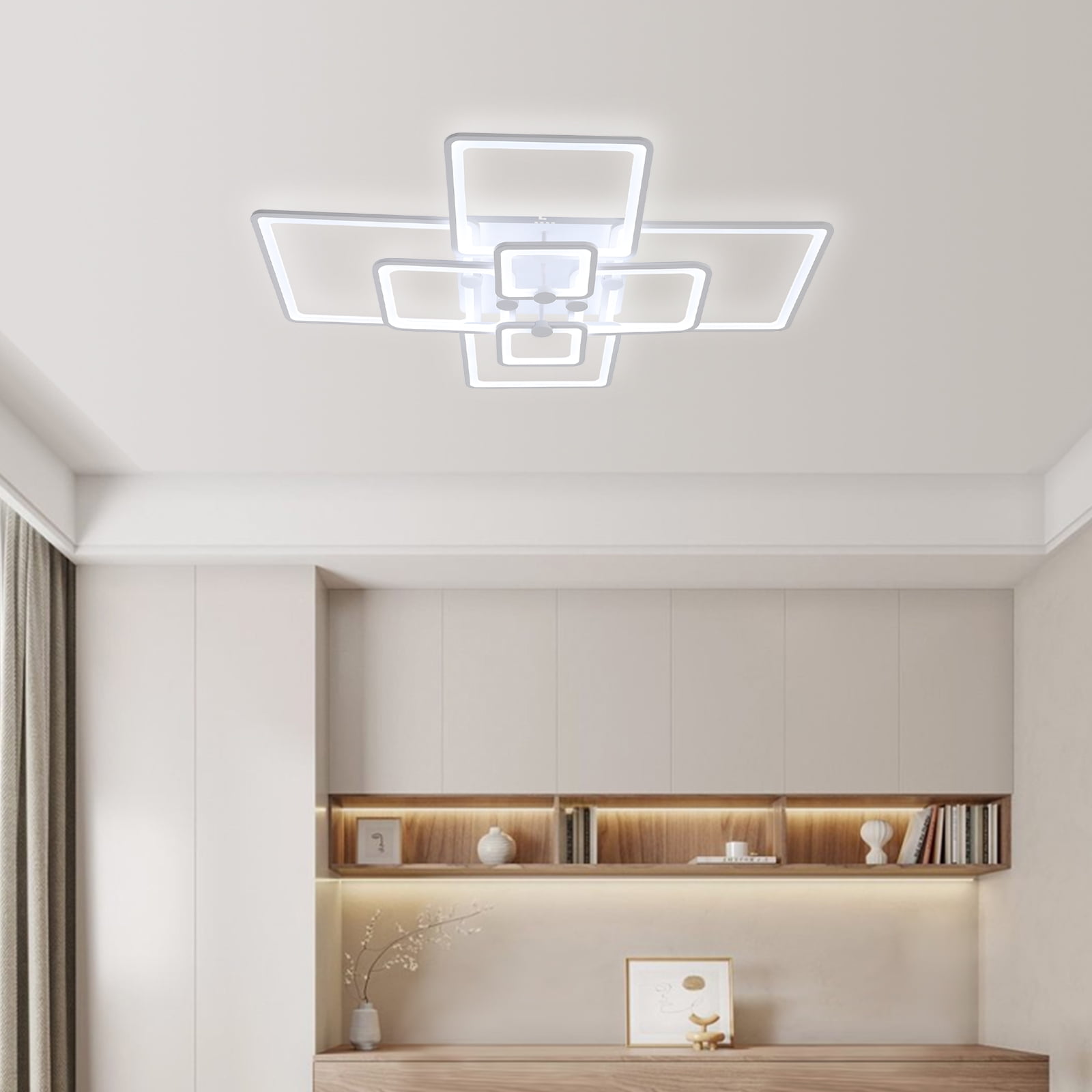 8-Head Ceiling Light, LED Ceiling Light with Remote Control, Dimming Ceiling Light Fixture
