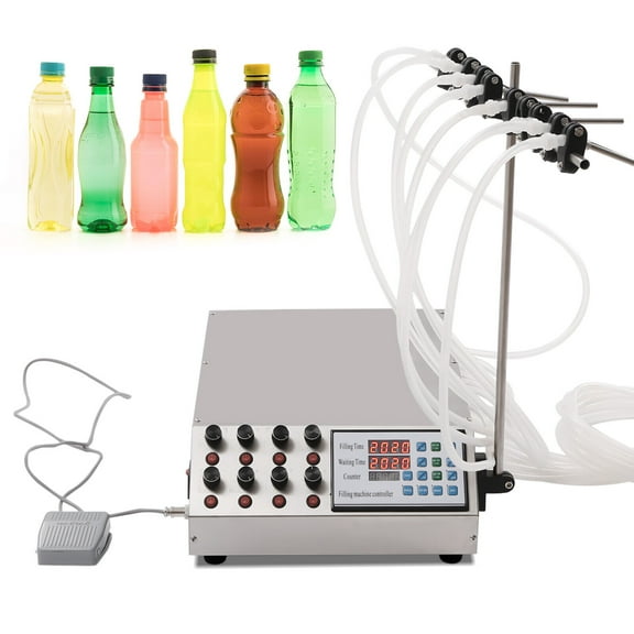 8 Heads Liquid Filling Machine Semi Automatic Bottle Filler Commercial Filler Liquid Filling Machine