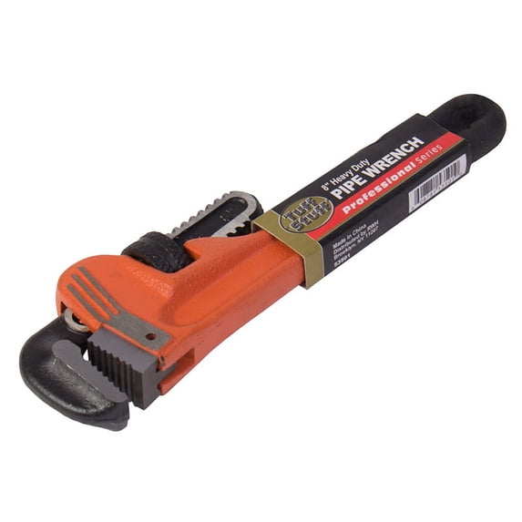 8 Heavy Duty Black Grip Pipe Wrench