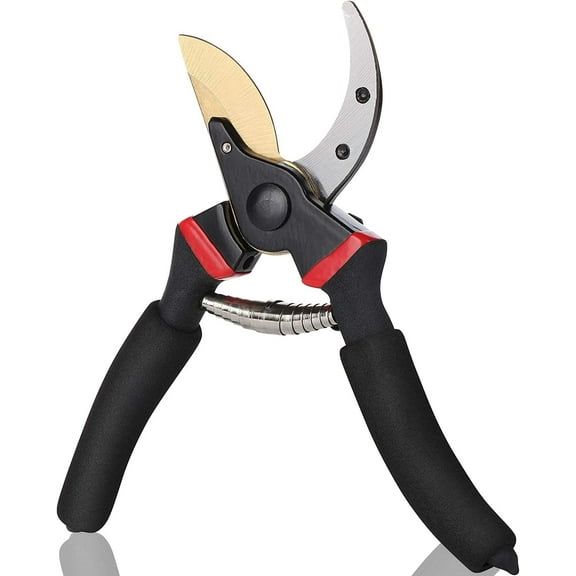 8" Heavy Duty Bypass Pruning Shears with Soft Grip, Premium Garden Shears, Flower Stem Cutter, Gardening Tool for Cutting Yard Tree and Rose, 1 Pack