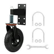 8" Heavy Duty Fence Gate Wheel, 600lbs Load Capacity Spring Loaded Casters, 360  Rotation for Uneven Surfaces
