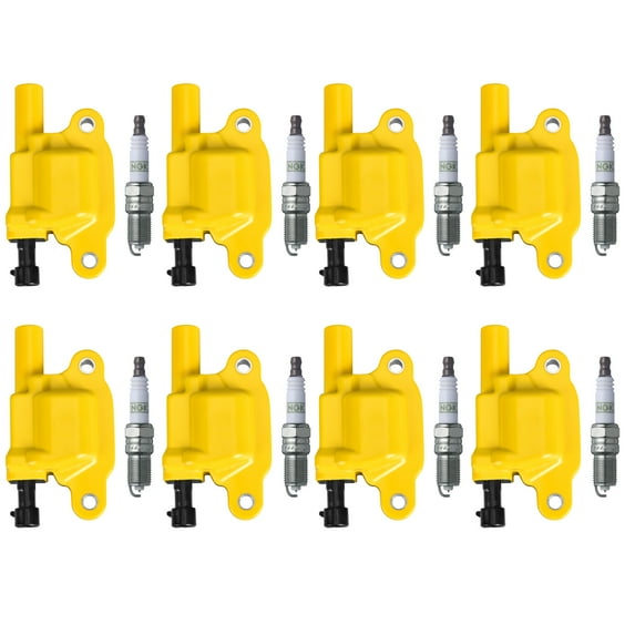 8 Heavy Duty Ignition Coils and 8 NGK Platinum Spark Plugs Compatible with Chevy Tahoe Camaro UF413 Fits select: 2011 ,2013 CHEVROLET SILVERADO K1500 LT