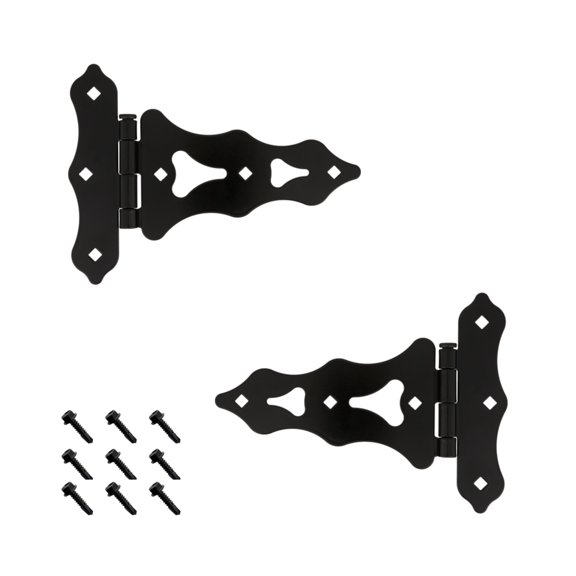8" Heavy Duty Steel "T" Hinge (Pair) for Wood Fencing