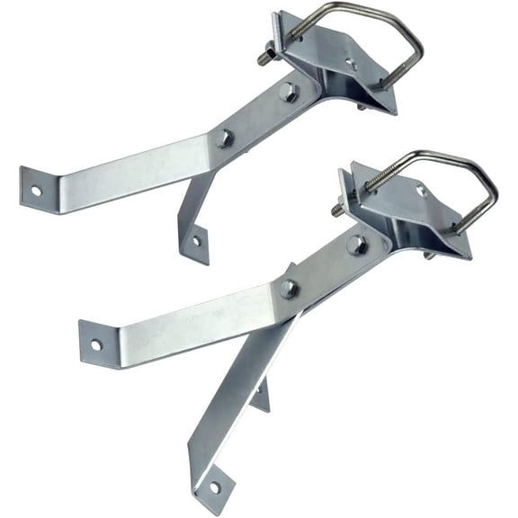 8 Heavy-Duty Wall Mount Pair for TV Antenna Mast with (2) Brackets with Lag Bolts