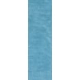 thumbnail image 1 of 8' Highlighter Blue Indoor Shag Runner Rug, 1 of 2