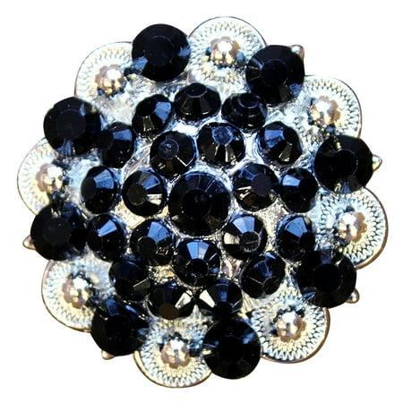 8 Hilason Western Berry Conchos Glass Rhinestones Bling 1.5" Tack cowgirl
