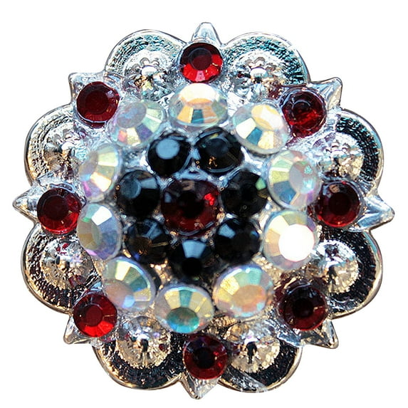 8 Hilason Western Berry Conchos Glass Rhinestones Bling 1.5" Tack cowgirl