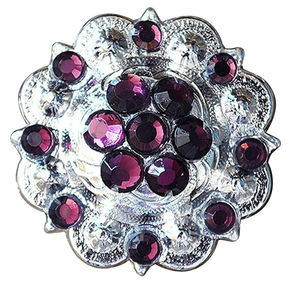 8 Hilason Western Berry Conchos Glass Rhinestones Bling 1.5" Tack cowgirl