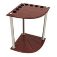 thumbnail image 1 of 8-Hole Corner-Style Floor Stand Billiard Pool Cue Racks for School/Home/Club Mahogany, 1 of 8