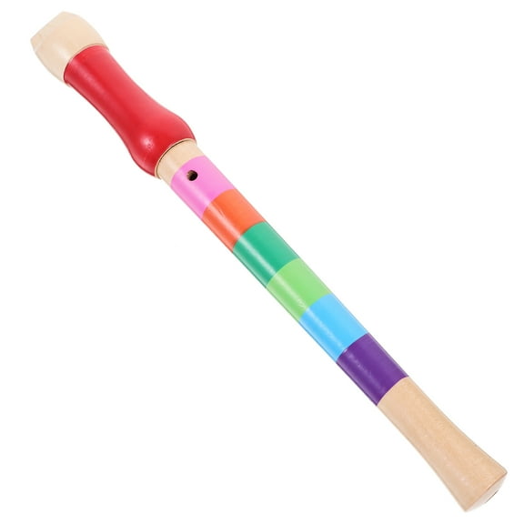 8 Hole Wood Soprano Descant Recorder Flute Music Playing Wind Instruments (Color random)